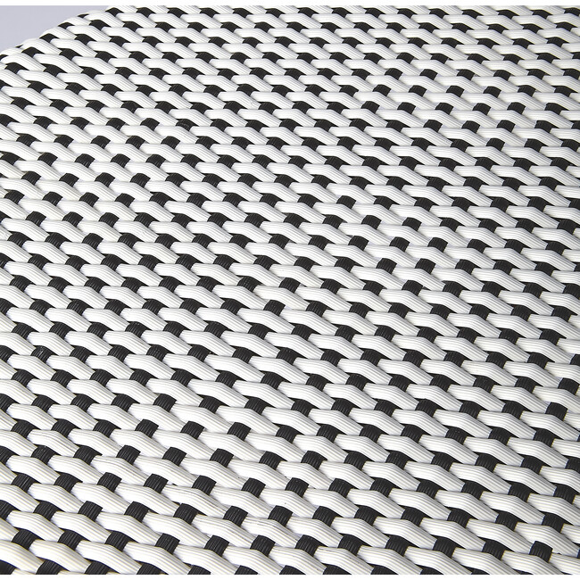 Tobias Rattan Round 24" Counter Stool, White and Black Dot - Accent Seating - 5