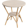 Tobias Outdoor Rattan Round Bistro Table, Beige and White - Outdoor Home - 1 - thumbnail