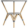 Tobias Outdoor Rattan Round Bistro Table, Black and White - Outdoor Home - 2