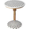 Tenor Rattan Bistro Table, White - Accent Tables - 1 - thumbnail