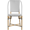 Tobias Outdoor Rattan  Bistro Dining Chair, Black and White - Outdoor Home - 2
