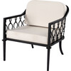 Southport Iron Outdoor Upholstered Lounge Chair, Black - Outdoor Home - 1 - thumbnail