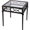 Southport Iron Outdoor End Table, Black - Outdoor Home - 1 - thumbnail