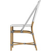 Tobias Outdoor Rattan  Bistro Dining Chair, Black and White - Outdoor Home - 3