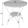 Tobias Outdoor Rattan Round Bistro Table, Black and White - Outdoor Home - 4
