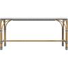 Tobias Outdoor Rattan  Rectangular Dining Bench, Black and White - Outdoor Home - 2