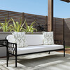 Southport Iron Outdoor Upholstered Sofa, Black - Outdoor Home - 2