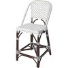 Solstice Rattan 25" Counter Stool, White and Brown Dot - Accent Seating - 1 - thumbnail