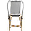 Tobias Outdoor Rattan  Bistro Dining Chair, Black and White - Outdoor Home - 4
