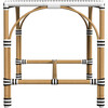 Tobias Outdoor Rattan  Rectangular Dining Bench, Black and White - Outdoor Home - 3