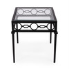 Southport Iron Outdoor End Table, Black - Outdoor Home - 3