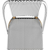 Tobias Outdoor Rattan  Bistro Dining Chair, Black and White - Outdoor Home - 5