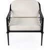 Southport Iron Outdoor Upholstered Lounge Chair, Black - Outdoor Home - 3