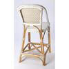 Solstice Rattan 25" Counter Stool, White and Tan Dot - Accent Seating - 3