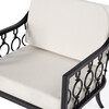 Southport Iron Outdoor Upholstered Lounge Chair, Black - Outdoor Home - 4