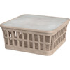 Monhegan Outdoor Teak and Marble End Table, Light Brown - Outdoor Home - 1 - thumbnail