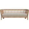 Monhegan Teak Outdoor Upholsered Sofa, Light Brown - Outdoor Home - 2