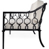 Southport Iron Outdoor Upholstered Sofa, Black - Outdoor Home - 4