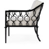 Southport Iron Outdoor Upholstered Lounge Chair, Black - Outdoor Home - 5