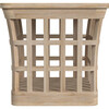 Monhegan Outdoor Teak and Marble End Table, Light Brown - Outdoor Home - 2