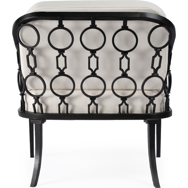Southport Iron Outdoor Upholstered Lounge Chair, Black - Outdoor Home - 6