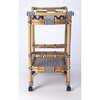 Selena Rattan Bar Cart, Blue - Accent Tables - 5