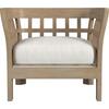 Monhegan Teak Outdoor Upholstered Lounge Chair, Light Brown - Outdoor Home - 3