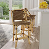 Lila Rattan 28" Bar Stool, Medium Brown - Accent Seating - 2