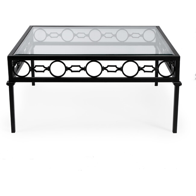 Southport Iron Outdoor Coffee Table, Black - Outdoor Home - 3