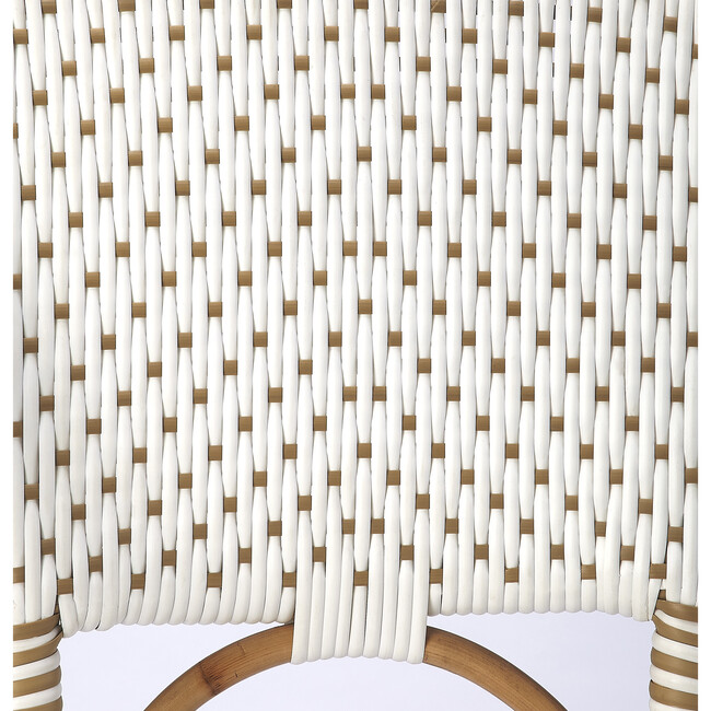 Solstice Rattan 25" Counter Stool, White and Tan Dot - Accent Seating - 6