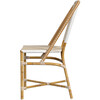Tobias Outdoor Rattan Bistro Dining Chair, Beige and White - Outdoor Home - 3