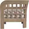 Monhegan Teak Outdoor Upholstered Lounge Chair, Light Brown - Outdoor Home - 4