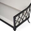 Southport Iron Outdoor Upholstered Sofa, Black - Outdoor Home - 5