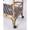 Selena Rattan Bar Cart, Blue - Accent Tables - 6