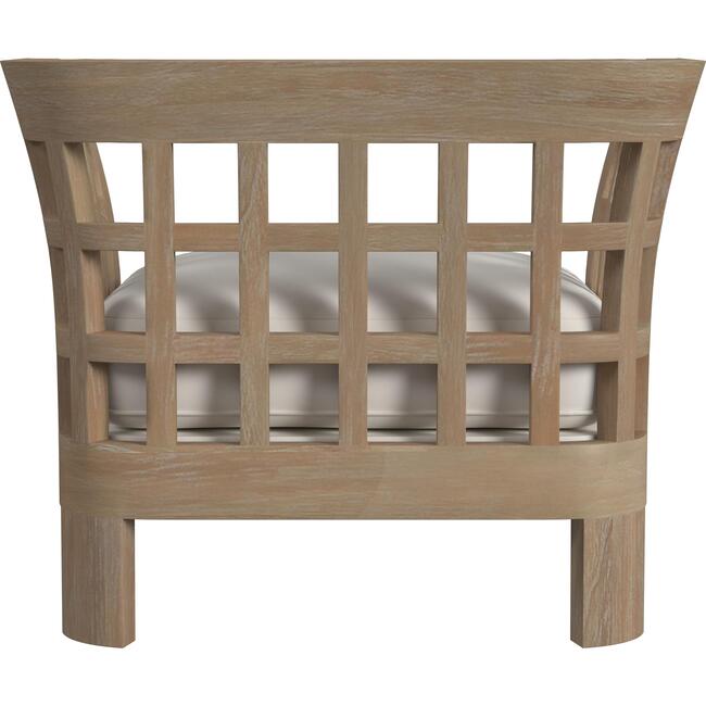 Monhegan Teak Outdoor Upholstered Lounge Chair, Light Brown - Outdoor Home - 5