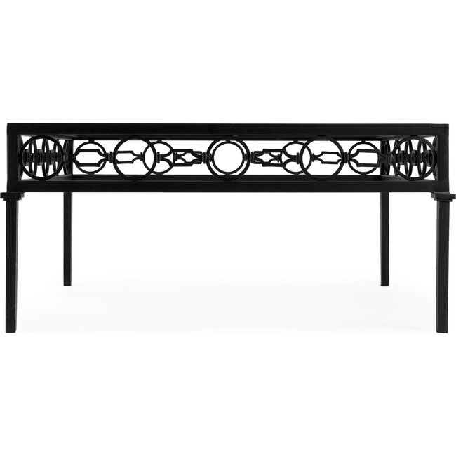 Southport Iron Outdoor Coffee Table, Black - Outdoor Home - 4