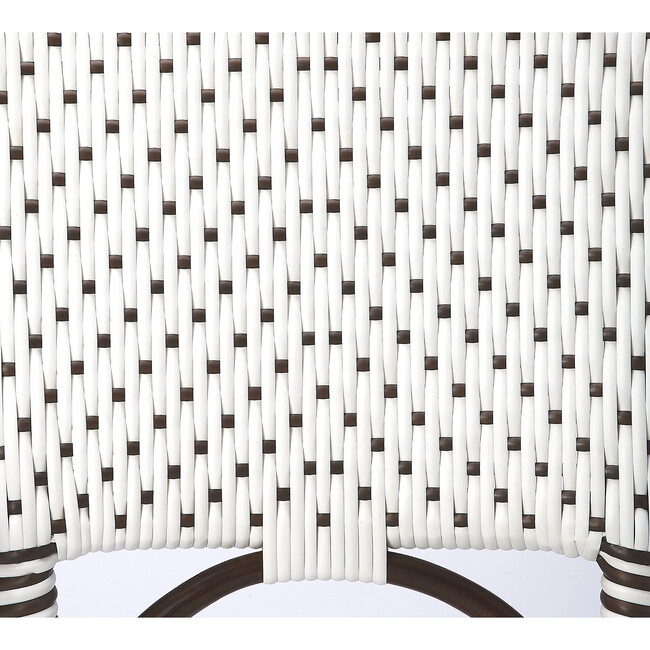 Solstice Rattan 25" Counter Stool, White and Brown Dot - Accent Seating - 7