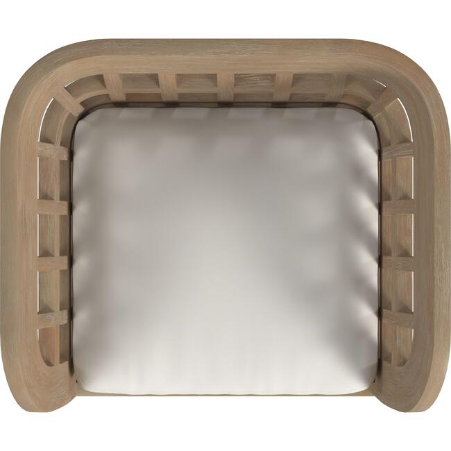 Monhegan Teak Outdoor Upholstered Lounge Chair, Light Brown - Outdoor Home - 6