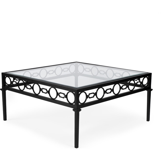 Southport Iron Outdoor Coffee Table, Black - Outdoor Home - 5