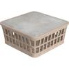 Monhegan Outdoor Teak and Marble Coffee Table, Light Brown - Outdoor Home - 3
