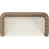 Monhegan Teak Outdoor Upholstered Loveseat, Light Brown - Outdoor Home - 5