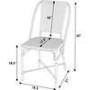 Tobias Outdoor Rattan Bistro Dining Chair, Beige and White - Outdoor Home - 6