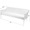 Southport Iron Outdoor Upholstered Sofa, Black - Outdoor Home - 7