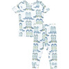 Bamboo Cowboy Boots Pajama Set, Blue And Green - Pajamas - 1 - thumbnail