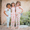 Bamboo Poodle Party Pajama Set, White And Pink - Pajamas - 2