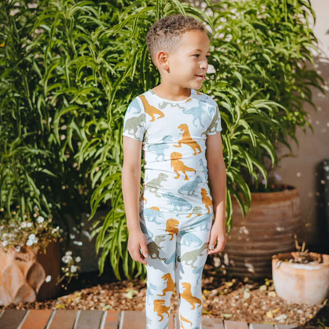 Bamboo Multi T-Rex Pajama Set, Multcolors - Pajamas - 3