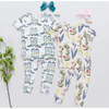Bamboo Cowboy Boots Pajama Set, Blue And Green - Pajamas - 5