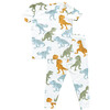 Bamboo Multi T-Rex Pajama Set, Multcolors - Pajamas - 5