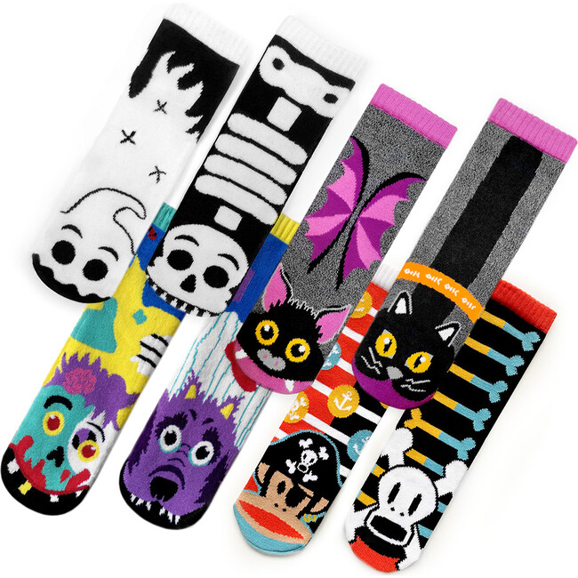 Boo Crew! Mismatched Halloween Socks Gift Bundle (4 Pairs)