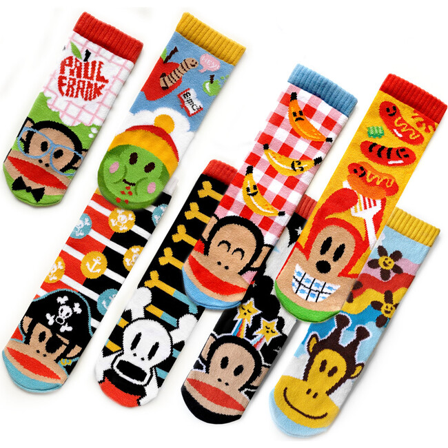Paul Frank™ Collection Bundle! 4 Pairs of Mismatched Socks with Julius the Monkey and Friends)